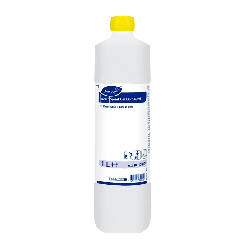 Detergente clorinato per pavimenti e superfici Diversey TASKI Sprint Gel Cloro E2p 1 litro