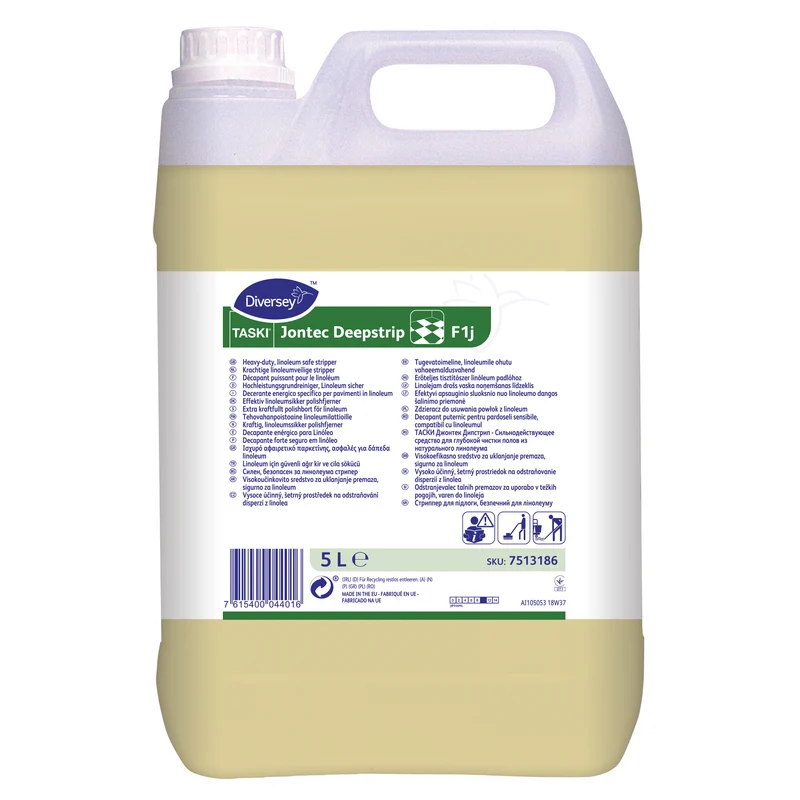 Decerante energico per linoleum Diversey TASKI Jontec Deepstrip F1j 2x5 litri DISPONIBILE IN 7 GIORNI LAVORATIVI