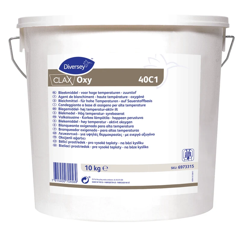 Candeggiante a base di ossigeno Diversey Clax Oxy 40C1 10 kg DISPONIBILE IN 7 GIORNI LAVORATIVI
