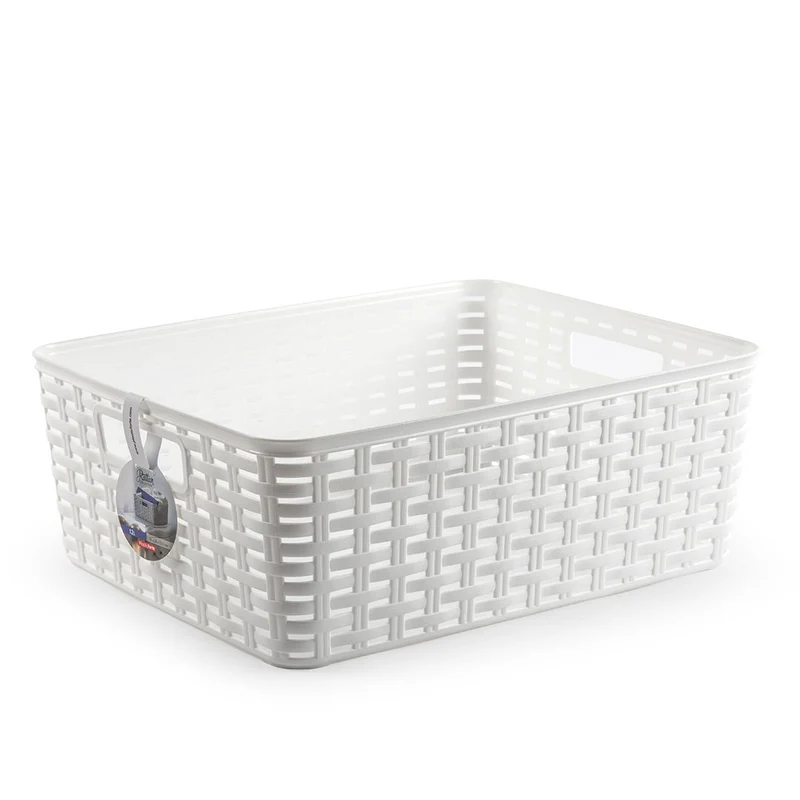 PlasticForte® Cesta Rattan 12L 36X28 Cm