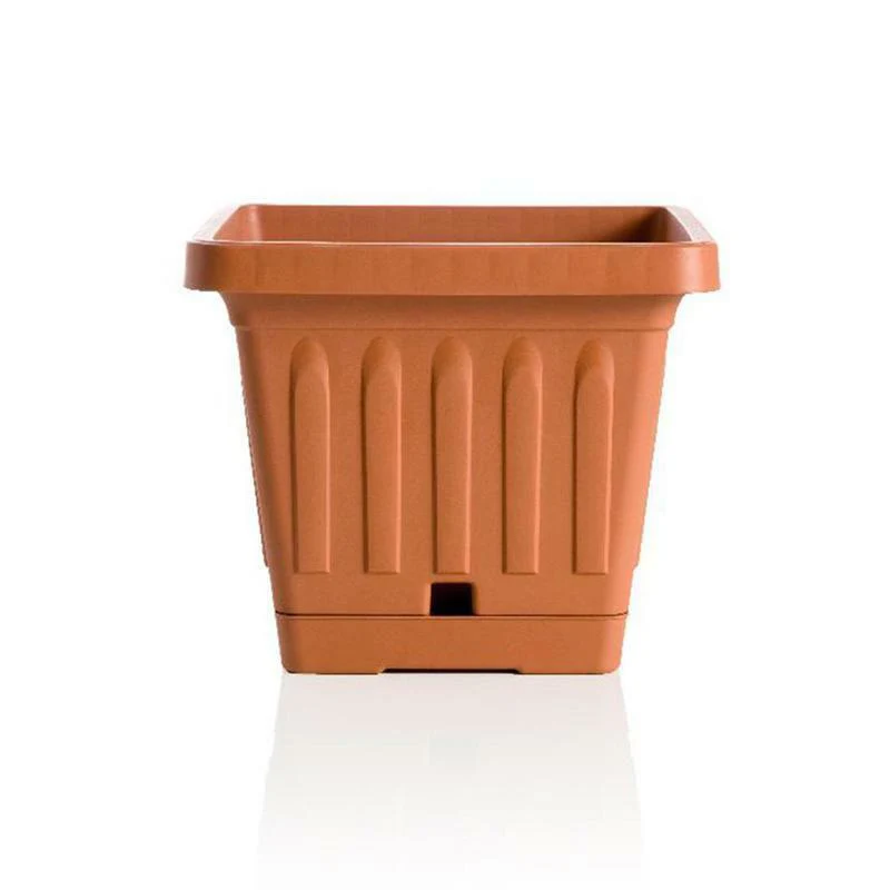 Vaso Terra Con Riserva 50x50 Cm Terracotta