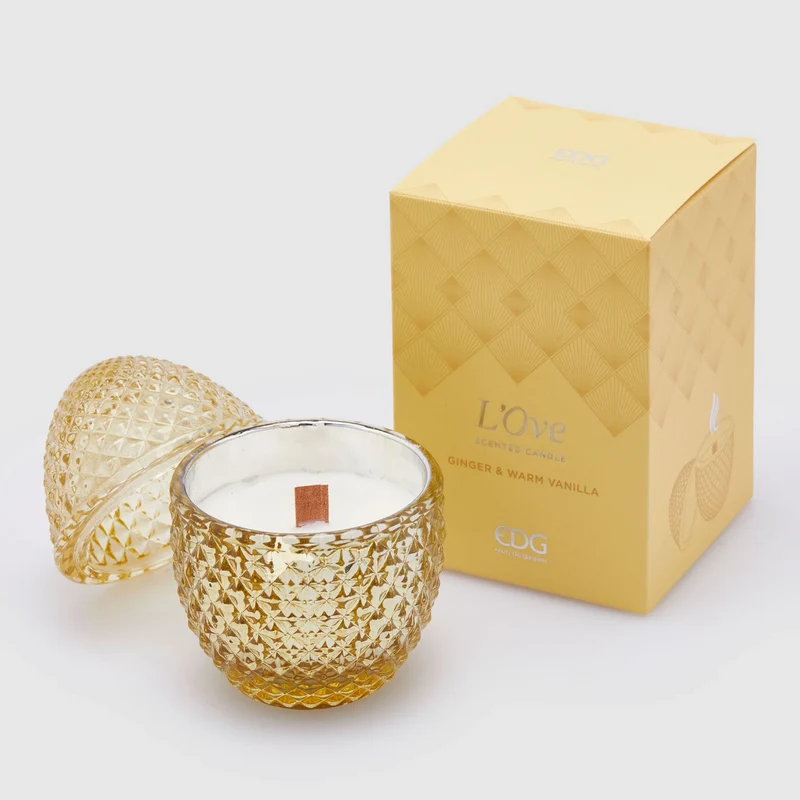 CANDELA UOVO, L'OVE, GINGER & WARM VANILLA, GIALLA