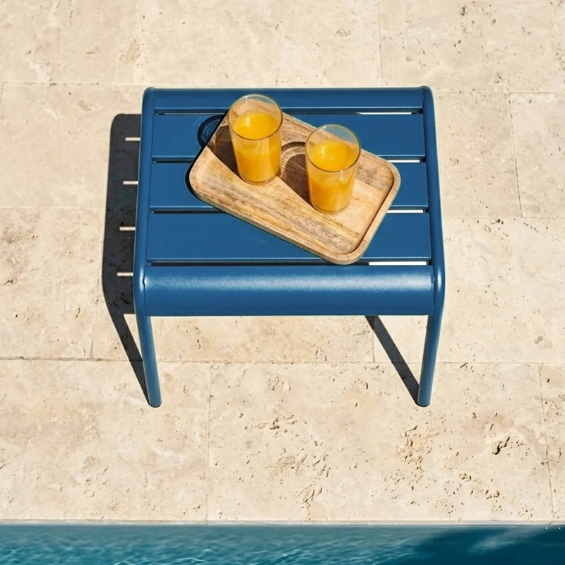 Oviala - Riposo piede in metallo blu pacifico