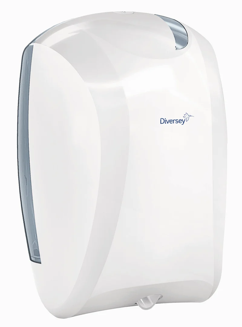 Dispenser per bobine ad estrazione centrale Diversey Dispenser Wiper Centerfeed Midi Bianco DISPONIBILE IN 7 GIORNI LAVORATIVI