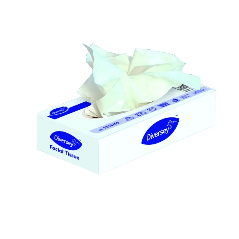 Veline cosmetiche 2 veli Diversey Facial Tissue 21 x 21 cm Bianco 40 pezzi DISPONIBILE IN 7 GIORNI LAVORATIVI
