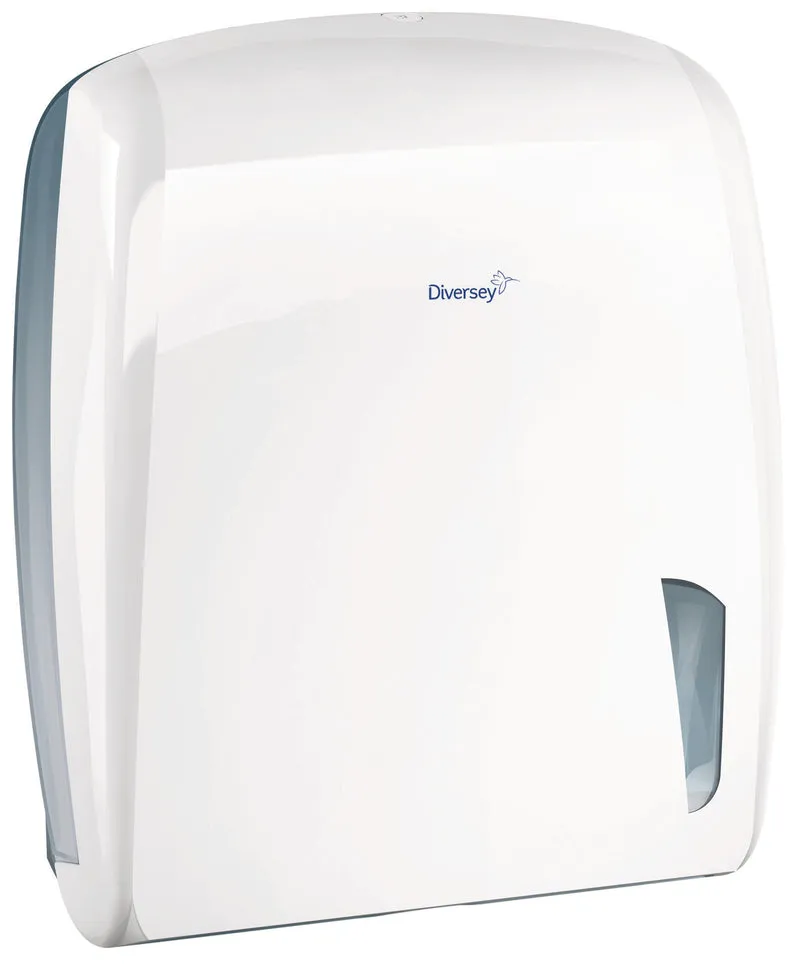 Dispenser per asciugamani piegati a Z e C Diversey Dispenser Hand Towels Z-Fold Bianco DISPONIBILE IN 7 GIORNI LAVORATIVI