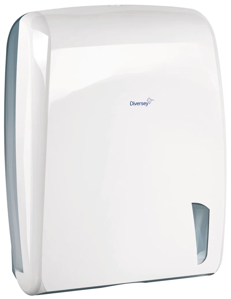 Dispenser per asciugamani piegati a V Diversey Dispenser Handtowels V-Fold Bianco DISPONIBILE IN 7 GIORNI LAVORATIVI