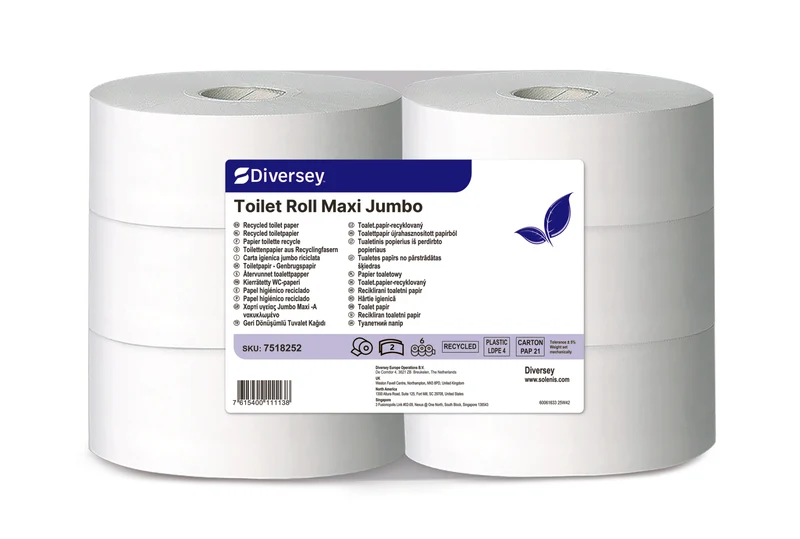 Carta igienica Maxi Jumbo Diversey Toilet Roll Maxi Jumbo 320 m 6 pezzi DISPONIBILE IN 7 GIORNI LAVORATIVI