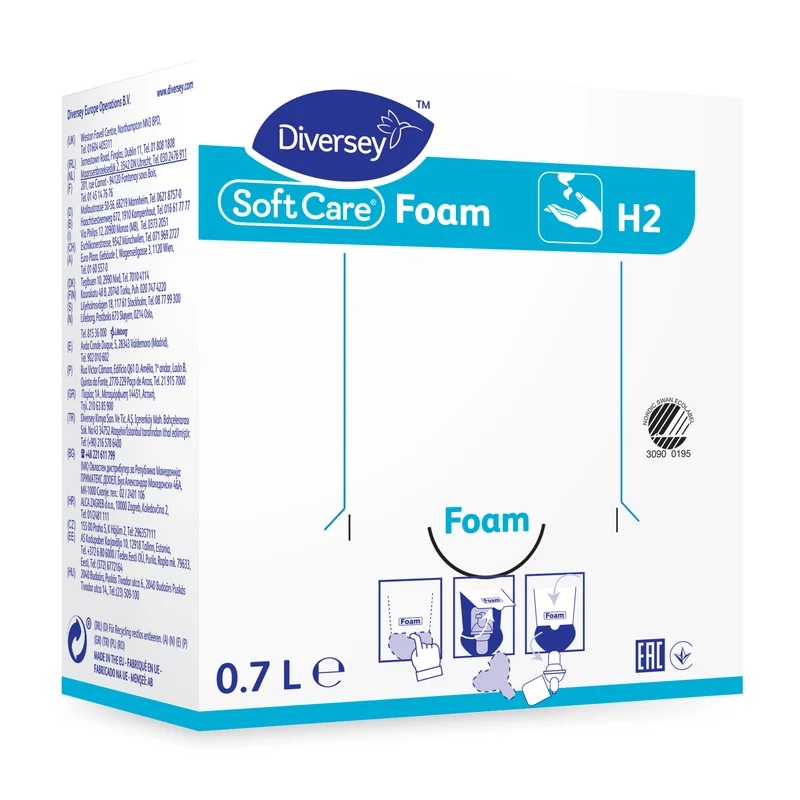 Detergente lavamani profumato in schiuma Diversey Soft Care Foam H2 6x700 ml DISPONIBILE IN 7 GIORNI LAVORATIVI