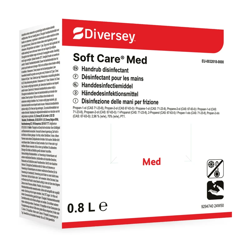 Disinfezione delle mani per frizione Diversey Soft Care Med 6x800 ml DISPONIBILE IN 7 GIORNI LAVORATIVI