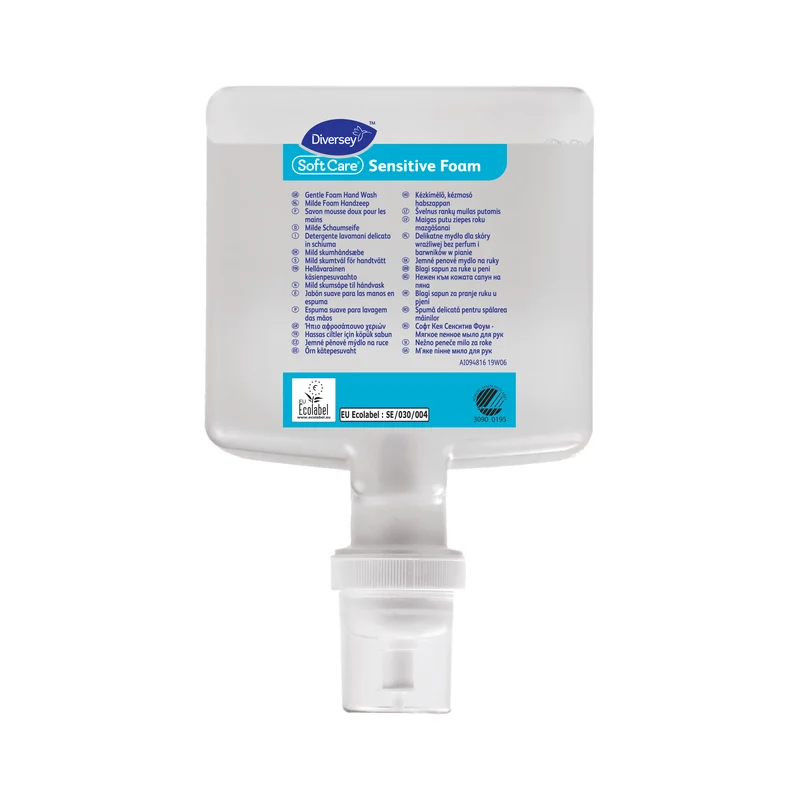 Sapone lavamani in schiuma senza profumo Diversey Soft Care Sensitive Foam 4x1,3 litri DISPONIBILE IN 7 GIORNI LAVORATIVI