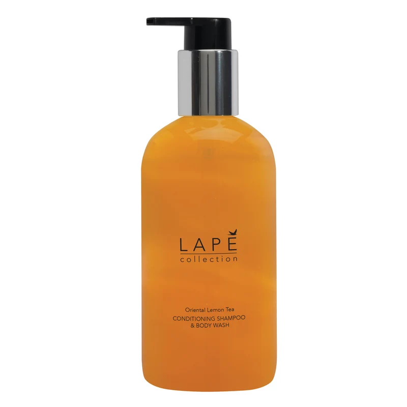 Detergente corpo e capelli Diversey LAPĒ Collection Oriental Lemon Tea Conditioning Shampoo & Body Wash 8x300 ml DISPONIBILE IN 7 GIORNI LAVORATIVI