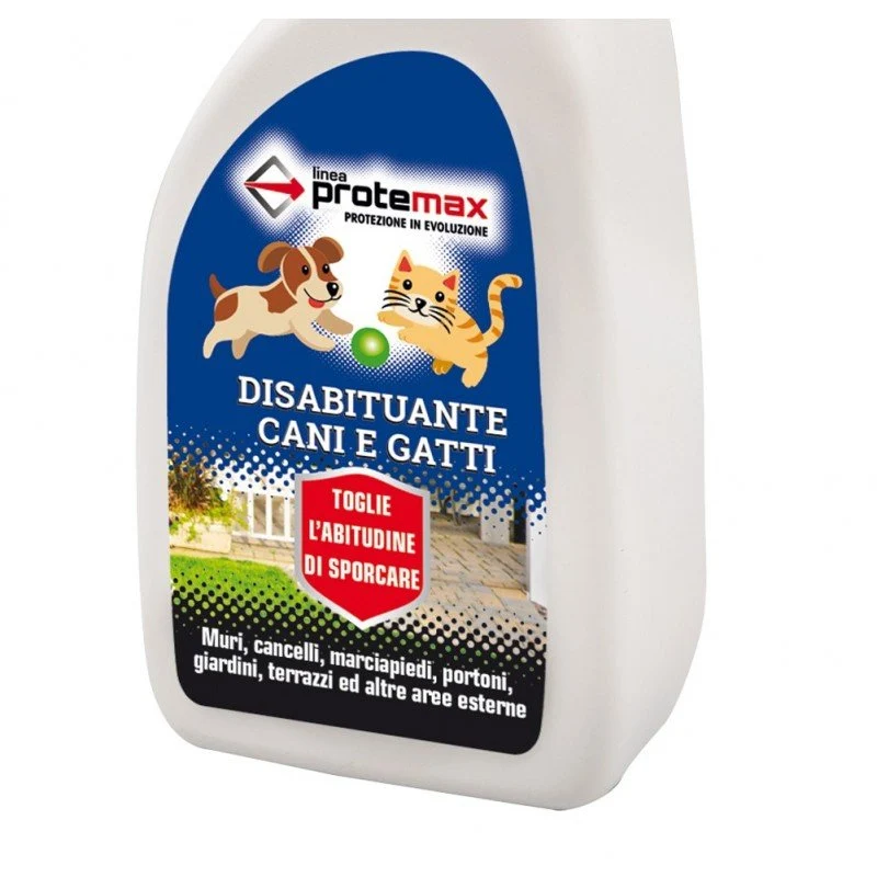 Spray Disabituante per Cani e Gatti da Esterno – Proteggi Giardino, Muri e Ingressi