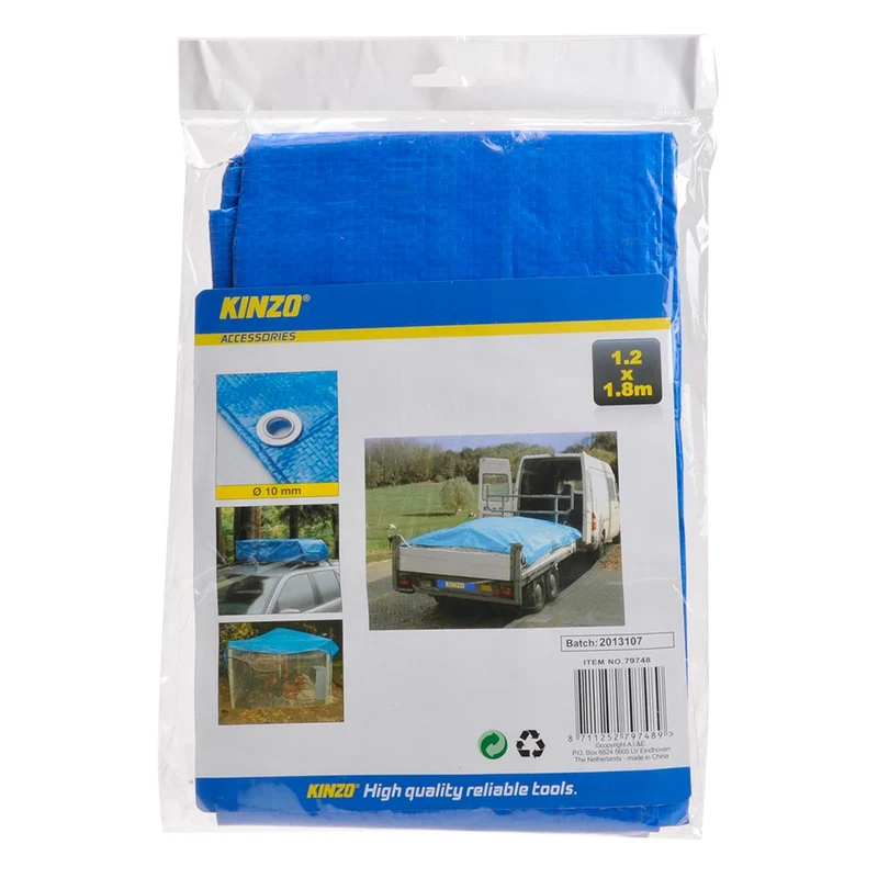 Telo Copritutto Polietilene Impermeabile con Occhielli 1,8x1,2mt Fai da Te Kinzo