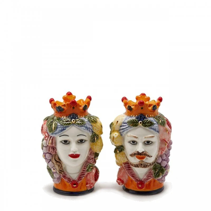 Vaso Testa Sicily Lui e Lei H14 Cm