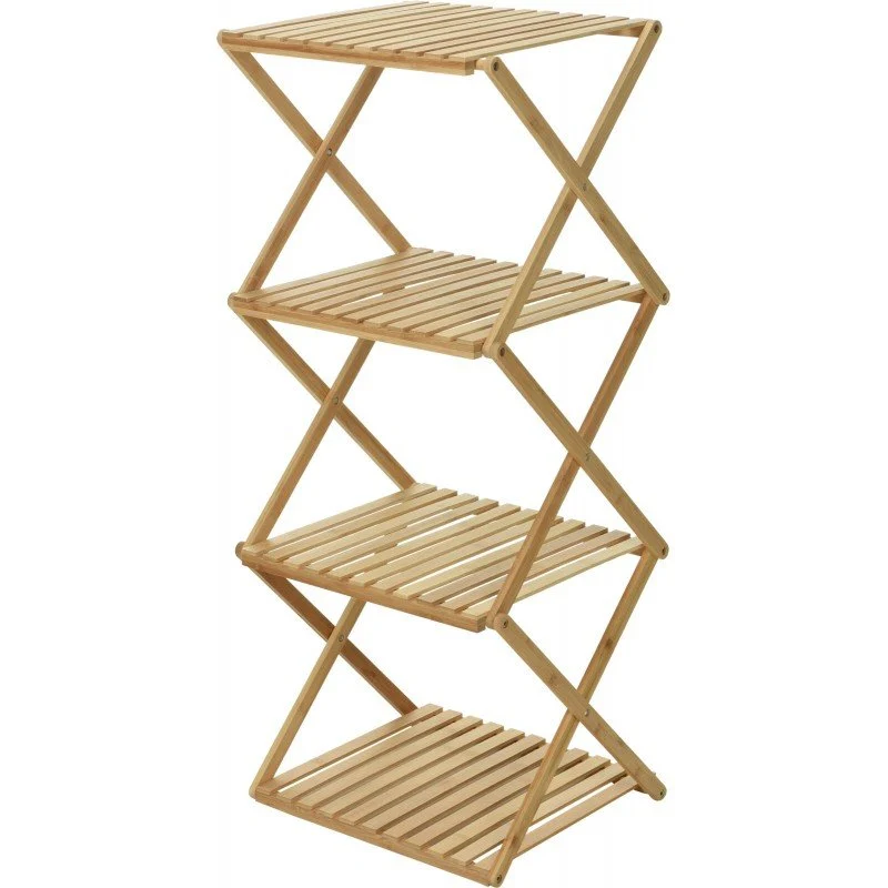 Scaffale Pieghevole in Bambù