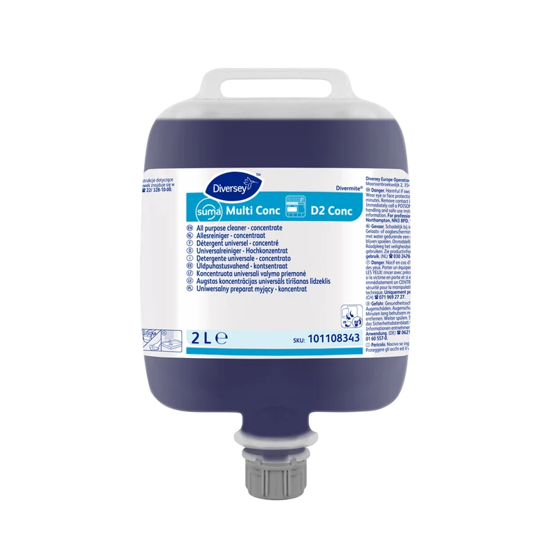 Detergente universale superconcentrato Diversey Suma Multi conc D2 Conc 2 litri DISPONIBILE IN 7 GIORNI LAVORATIVI