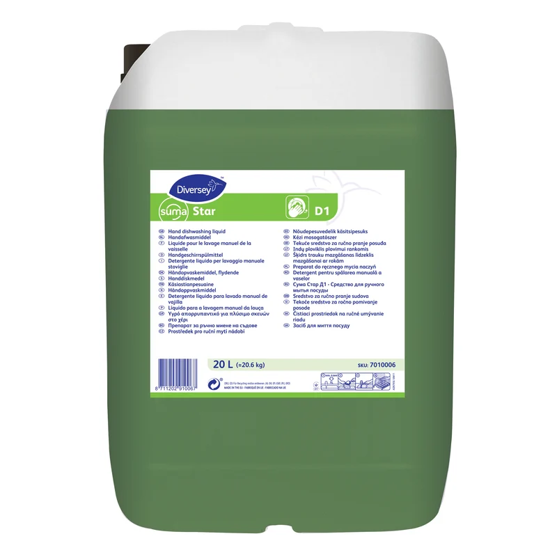 Detergente liquido per lavaggio manuale stoviglie Diversey Suma Star D1 20 litri DISPONIBILE IN 7 GIORNI LAVORATIVI