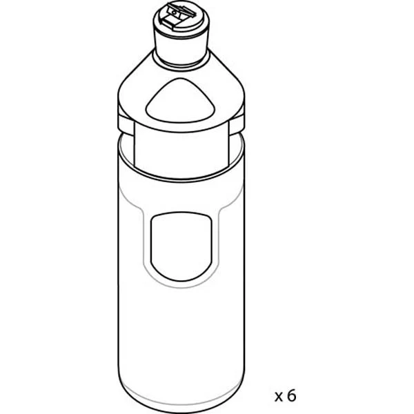 Kit bottiglie vuote da Divermite/Diverflow per Suma Star D1 D1 6 pezzi DISPONIBILE IN 7 GIORNI LAVORATIVI