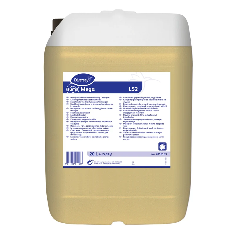 Detergente lavastoviglie per acque dolci Diversey Suma Mega L52 20 litri DISPONIBILE IN 7 GIORNI LAVORATIVI