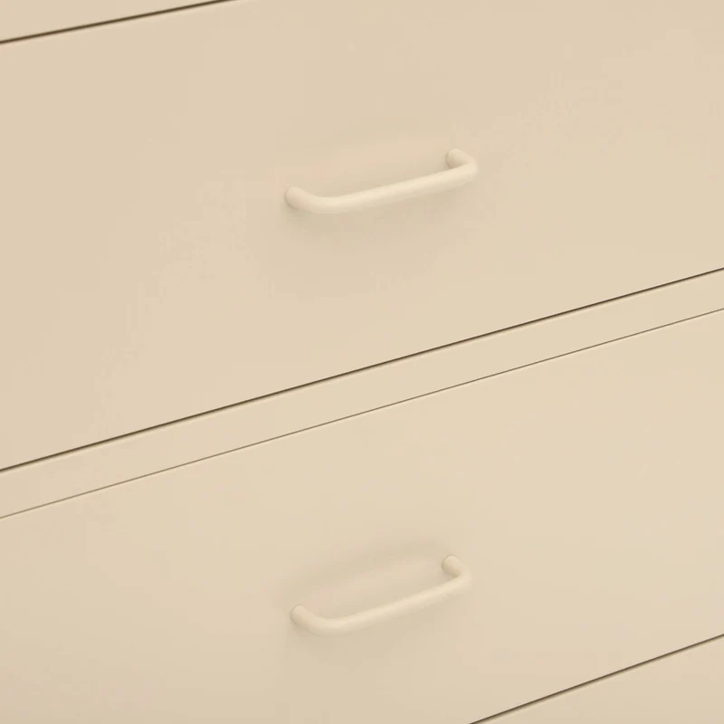 Cassettiera industriale in acciaio, 4 cassetti, beige