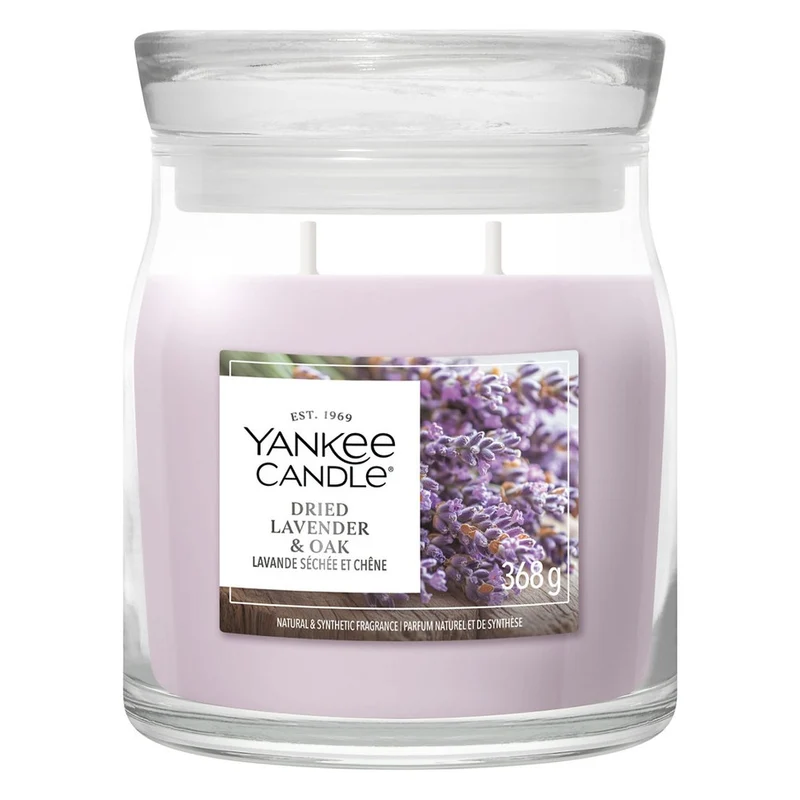 Candela Giara Media Yankee Candle Signature Dried Lavender & Oak