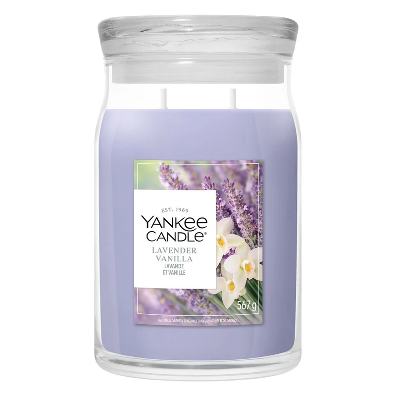 Candela Giara Grande Yankee Candle Signature Lavender Vanilla