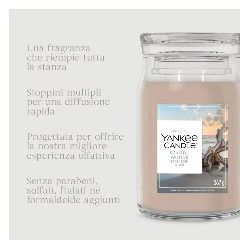 Candela Giara Grande Yankee Candle Signature Seaside Woods
