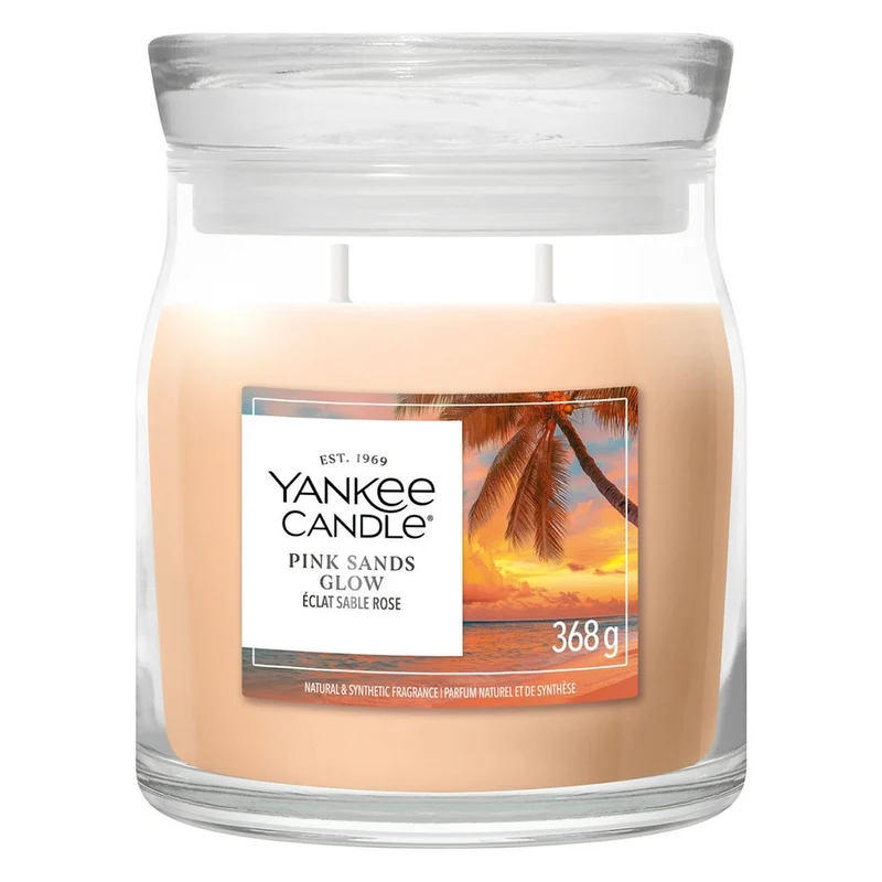 Candela Giara Media Yankee Candle Signature Pink Sands Glow