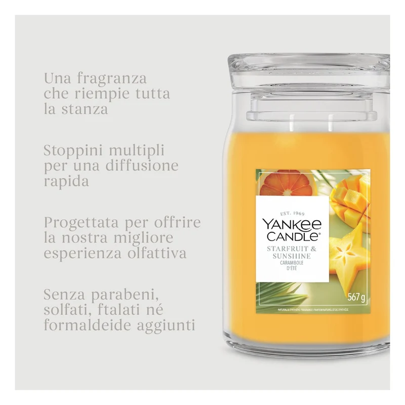 Candela Giara Grande Yankee Candle Signature Starfruit & Sunshine