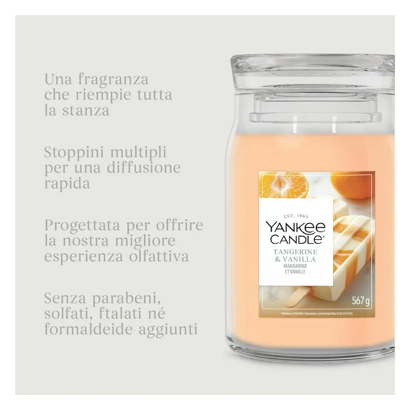Candela Giara Grande Yankee Candle Signature Tangerine & Vanilla