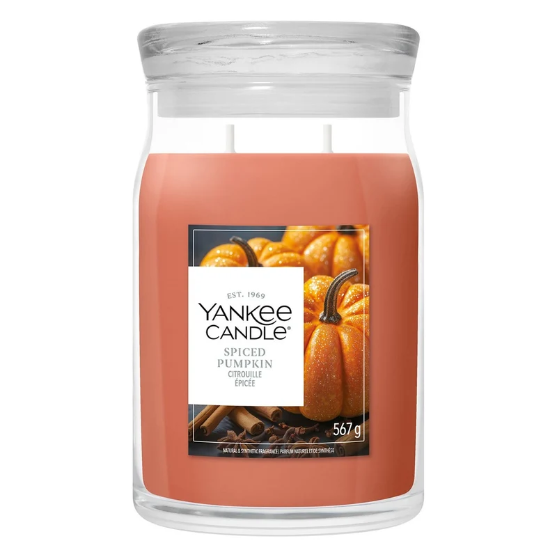 Candela Giara Grande Yankee Candle Signature Spiced Pumpkin