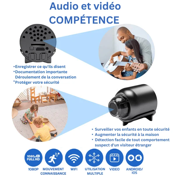 Caméra Full HD pour Surveillance Discrète