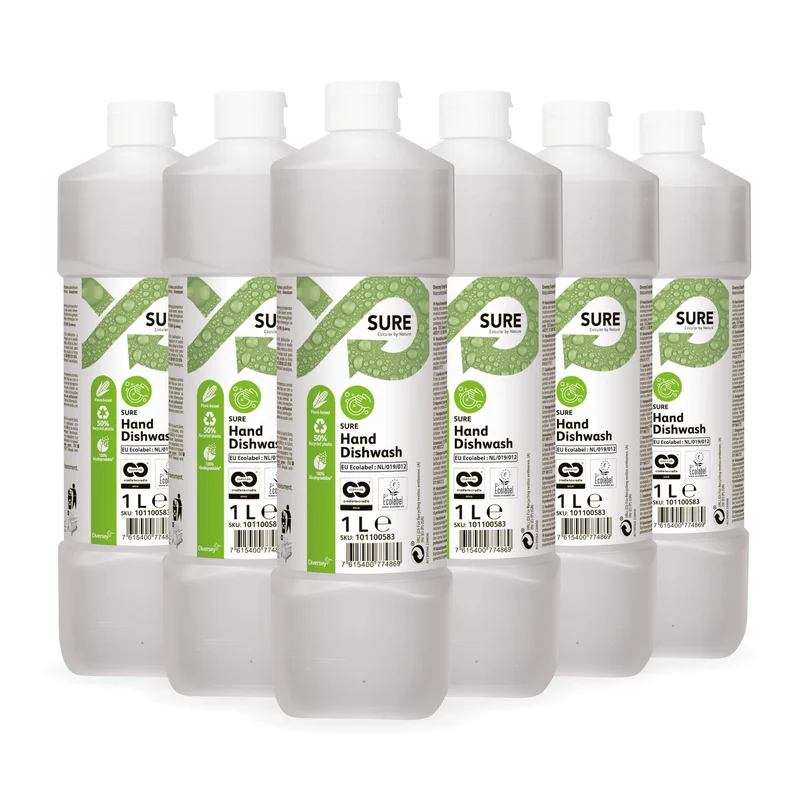 Detergente ecologico per lavaggio manuale stoviglie Diversey SURE Hand Dishwash 6x1 litro DISPONIBILE IN 7 GIORNI LAVORATIVI