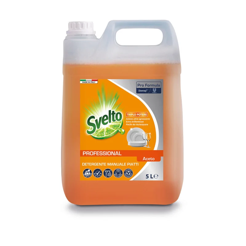 Detergente liquido per stoviglie Svelto Più Aceto 5 litri