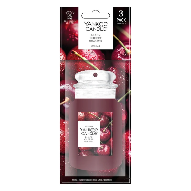 Profumatore per Auto Yankee Candle Car Jar Black Cherry