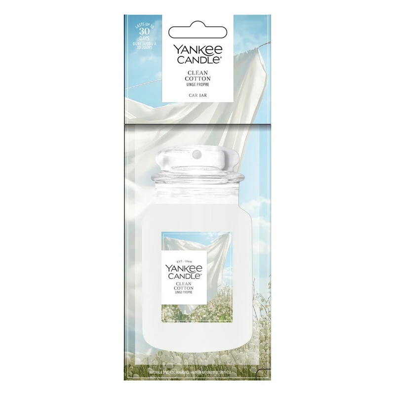 Profumatore per Auto Yankee Candle Car Jar Clean Cotton