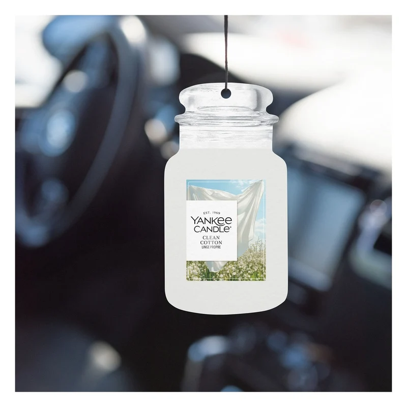 Profumatore per Auto Yankee Candle Car Jar Clean Cotton