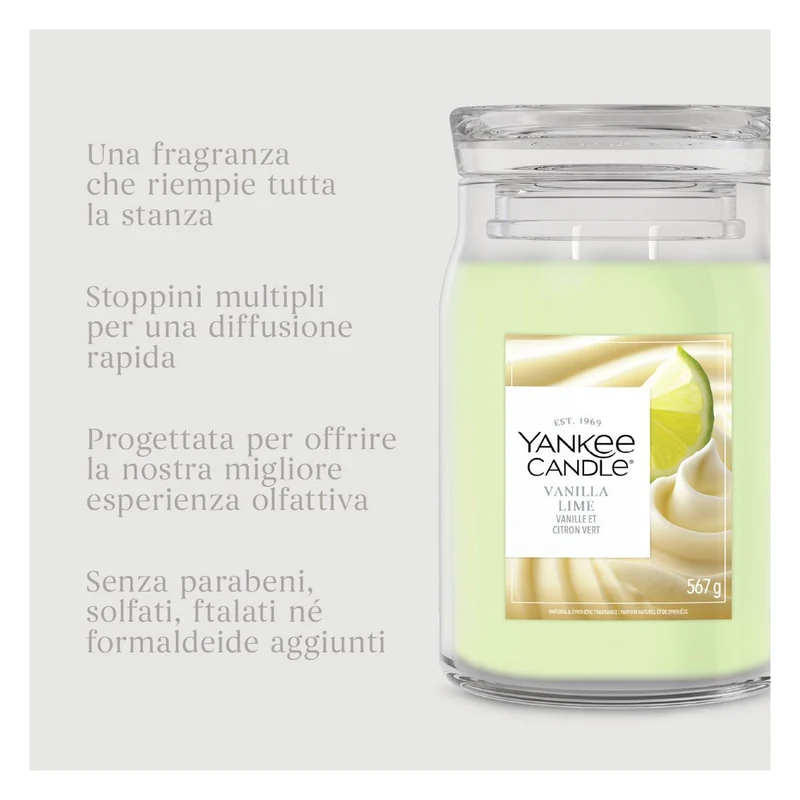 Candela Giara Grande Yankee Candle Signature Vanilla Lime