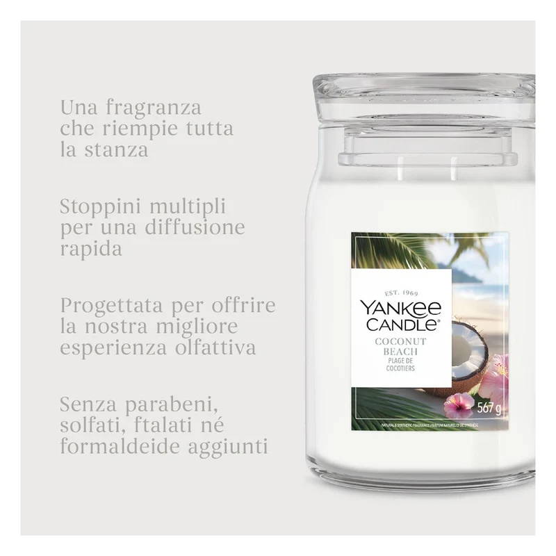 Candela Giara Grande Yankee Candle Signature Coconut Beach