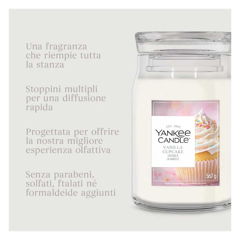 Candela Giara Grande Yankee Candle Signature Vanilla Cupcake