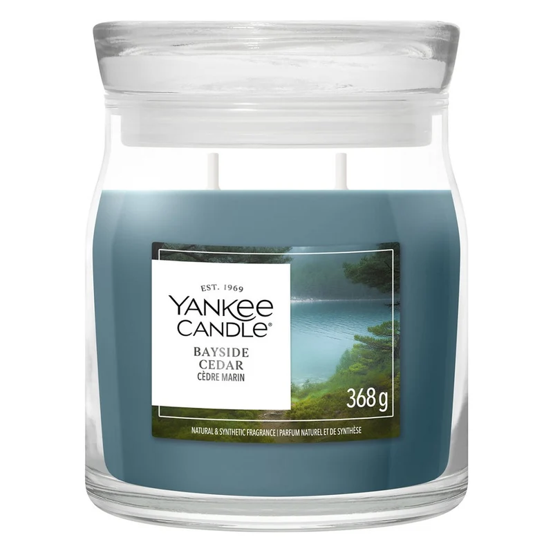 Candela Giara Media Yankee Candle Signature Bayside Cedar