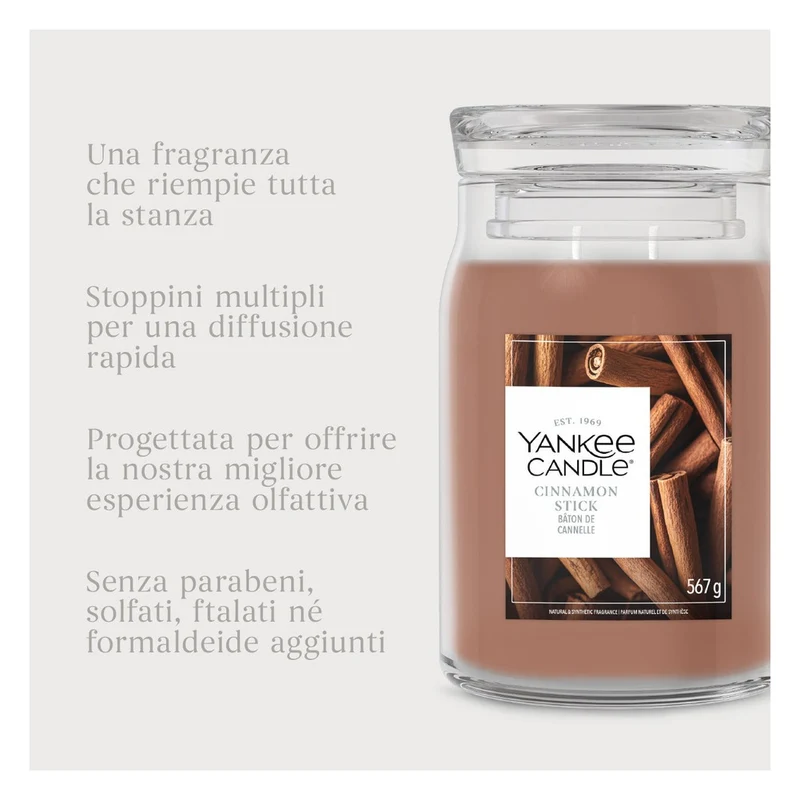 Candela Giara Grande Yankee Candle Signature Cinnamon Stick