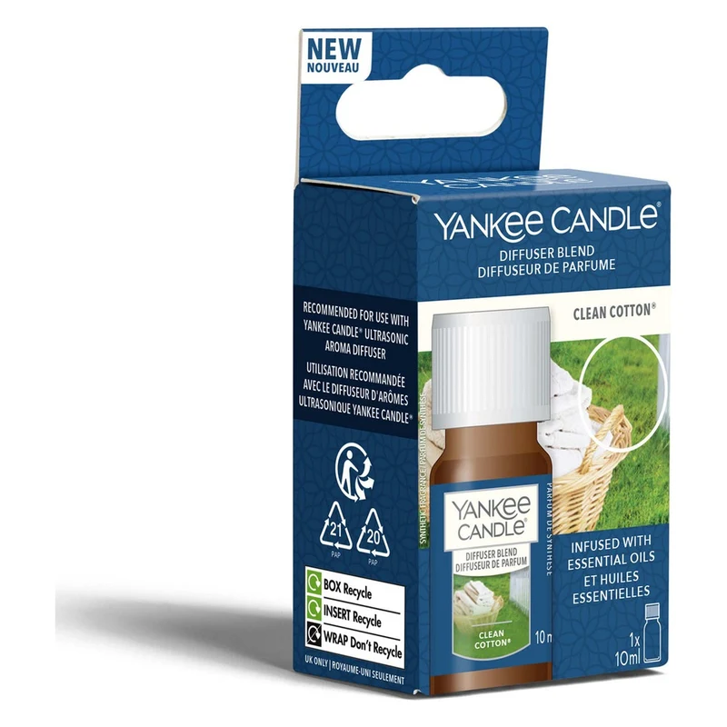 Ricarica per Diffusore ad Ultrasuoni Yankee Candle Clean Cotton
