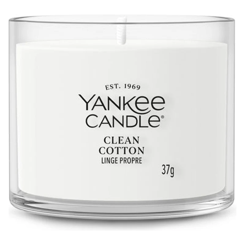 Candela Votiva in Vetro Yankee Candle Signature Clean Cotton