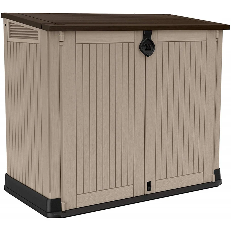 BOX STORE IT OUT MIDI NEW - BAULE CONTENITORE PORTA ATTREZZI DA ESTERNO 130X74X110 CM 845 LT BEIGE