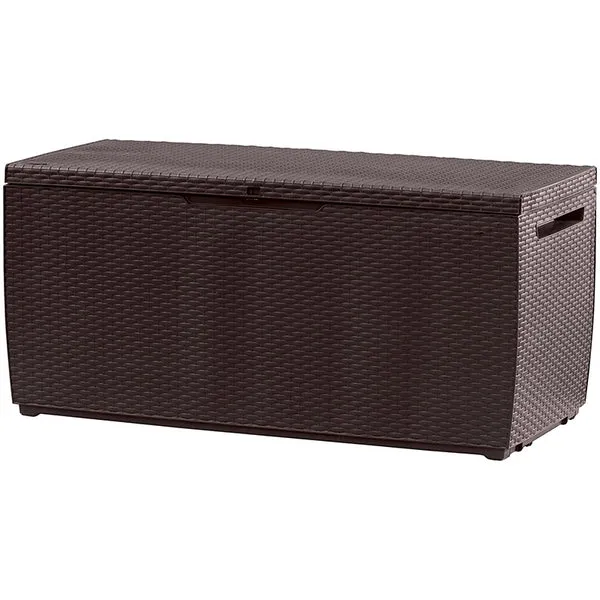 BAULE MULTIUSO DA GIARDINO CAPRI RATTAN 123X53,5X57H - 305 LT - MARRONE