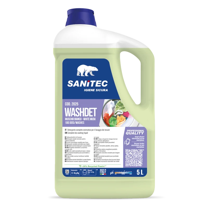 Detergente per lavaggio tessuti Sanitec WASHDET ORCHIDEA E MUSCHIO 5 lt