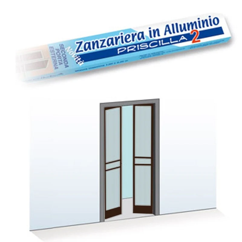 Zanzariera A Porta 2 Ante Universale Marrone