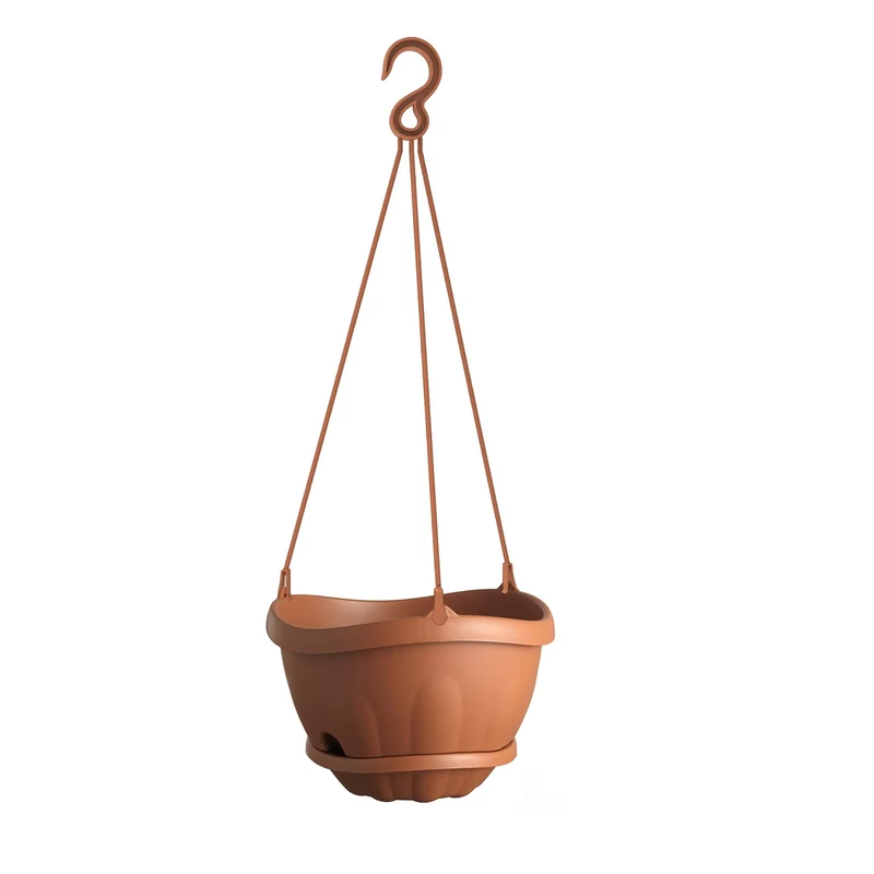 Vaso A Gondola 28 Cm Con Catenella Terracotta